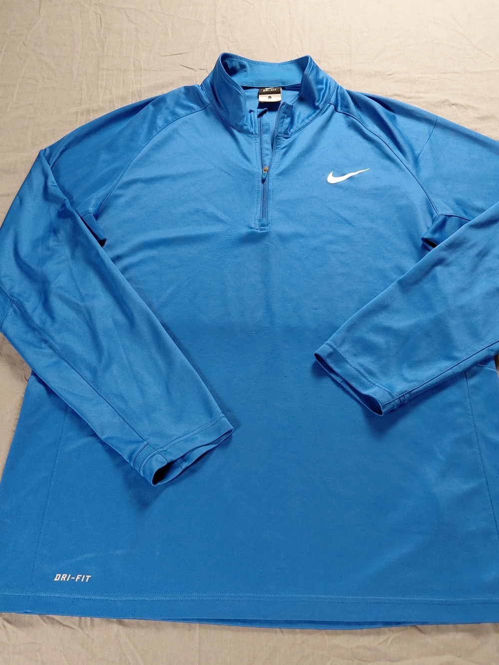 Nike Men's Blue Dri-FIT Quarter-Zip Pullover Jacket